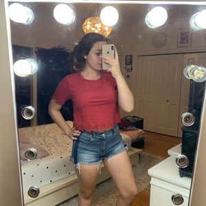 TopShop lacey floral shirt